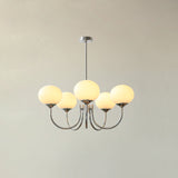 Cloudlet Modern Chandelier, Hand-Sprayed Glass Shades, Adjustable Drop