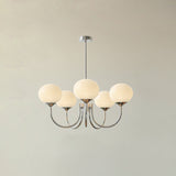 Cloudlet Modern Chandelier, Hand-Sprayed Glass Shades, Adjustable Drop