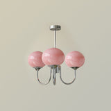 Cloudlet Modern Chandelier, Hand-Sprayed Glass Shades, Adjustable Drop