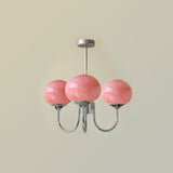 Cloudlet Modern Chandelier, Hand-Sprayed Glass Shades, Adjustable Drop