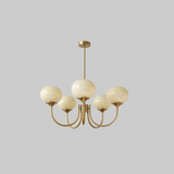 Cloudlet Modern Chandelier, Hand-Sprayed Glass Shades, Adjustable Drop