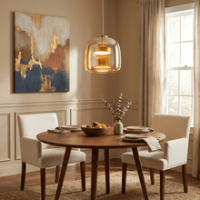 Metro Sphere Glass Pendant Lamp in Black and Smoke Grey finish