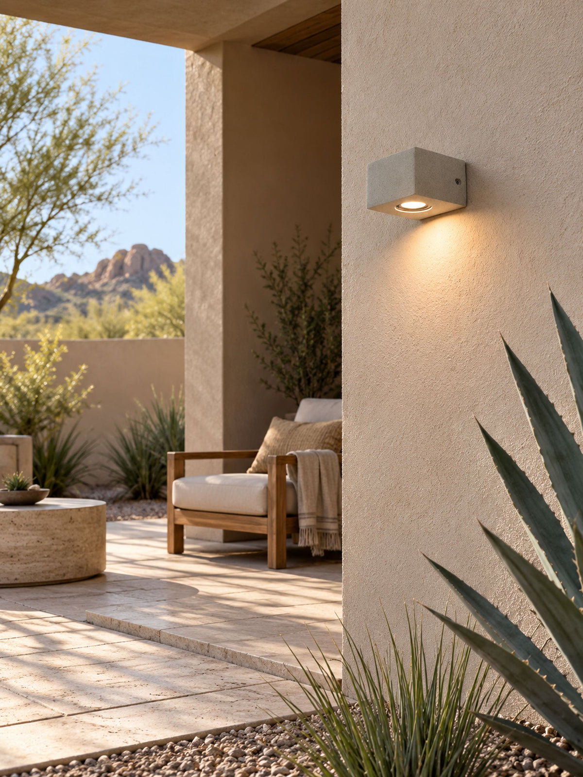 Hakon Outdoor Exterior Wall Lights, Micro-Cement Wall Sconce, 3000K LED, IP54, Porch & Patio