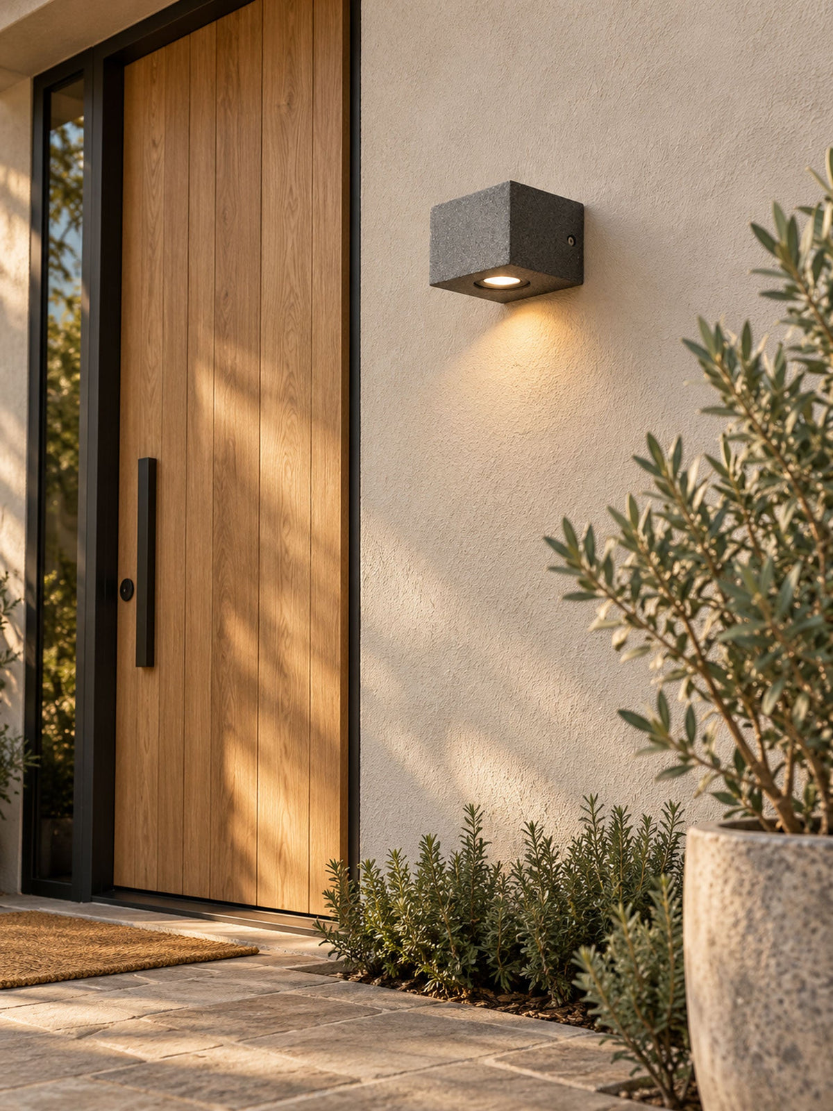 Hakon Outdoor Exterior Wall Lights, Micro-Cement Wall Sconce, 3000K LED, IP54, Porch & Patio