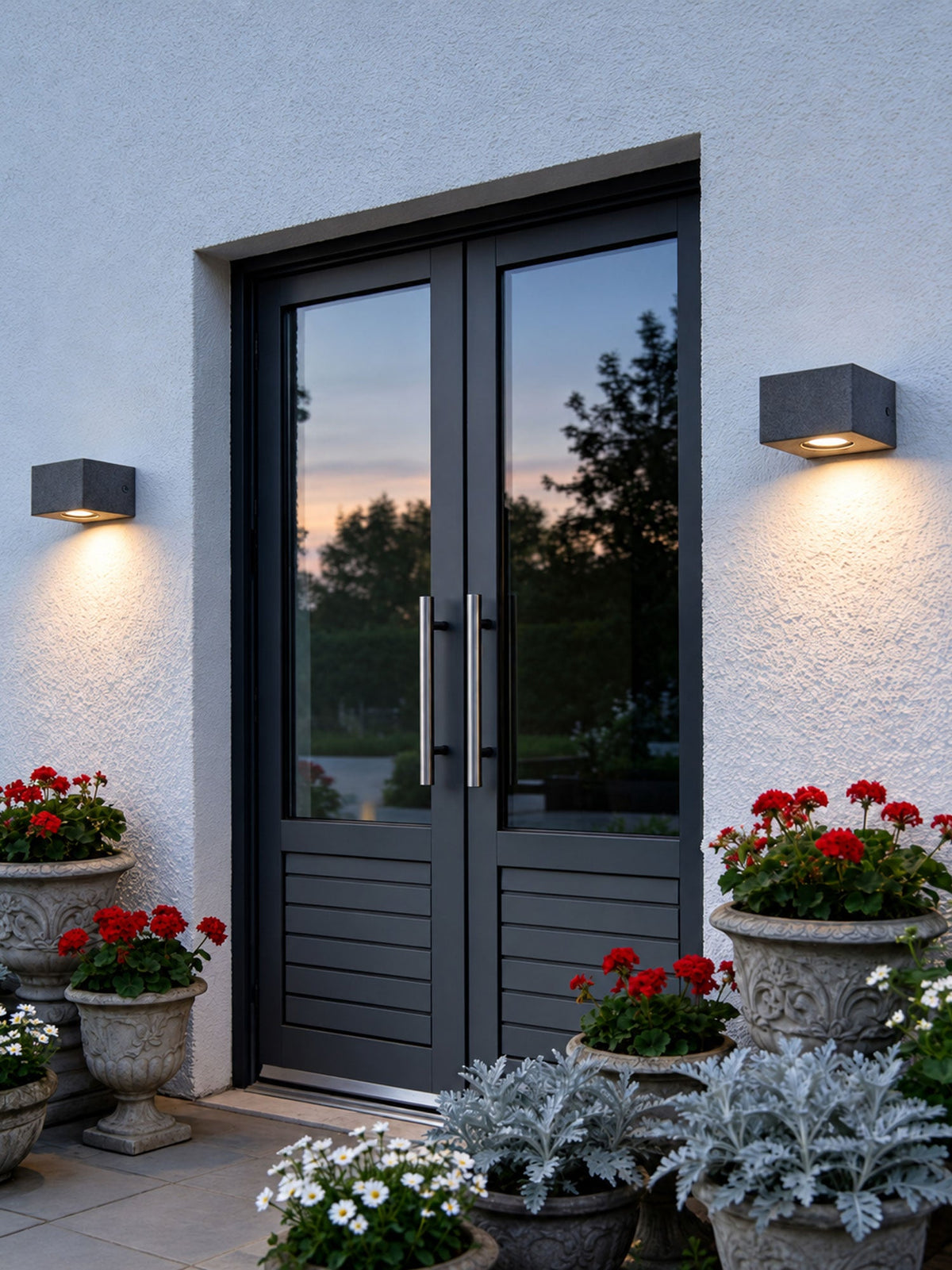 Hakon Outdoor Exterior Wall Lights, Micro-Cement Wall Sconce, 3000K LED, IP54, Porch & Patio
