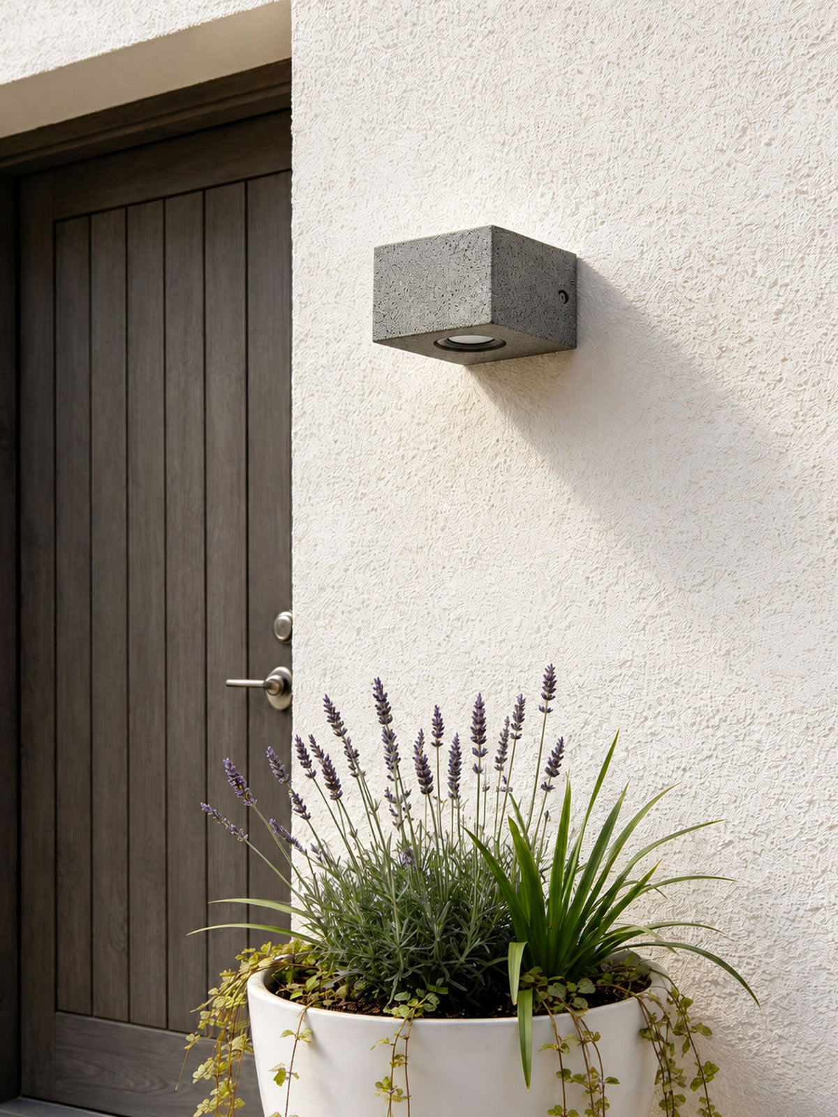 Hakon Outdoor Exterior Wall Lights, Micro-Cement Wall Sconce, 3000K LED, IP54, Porch & Patio