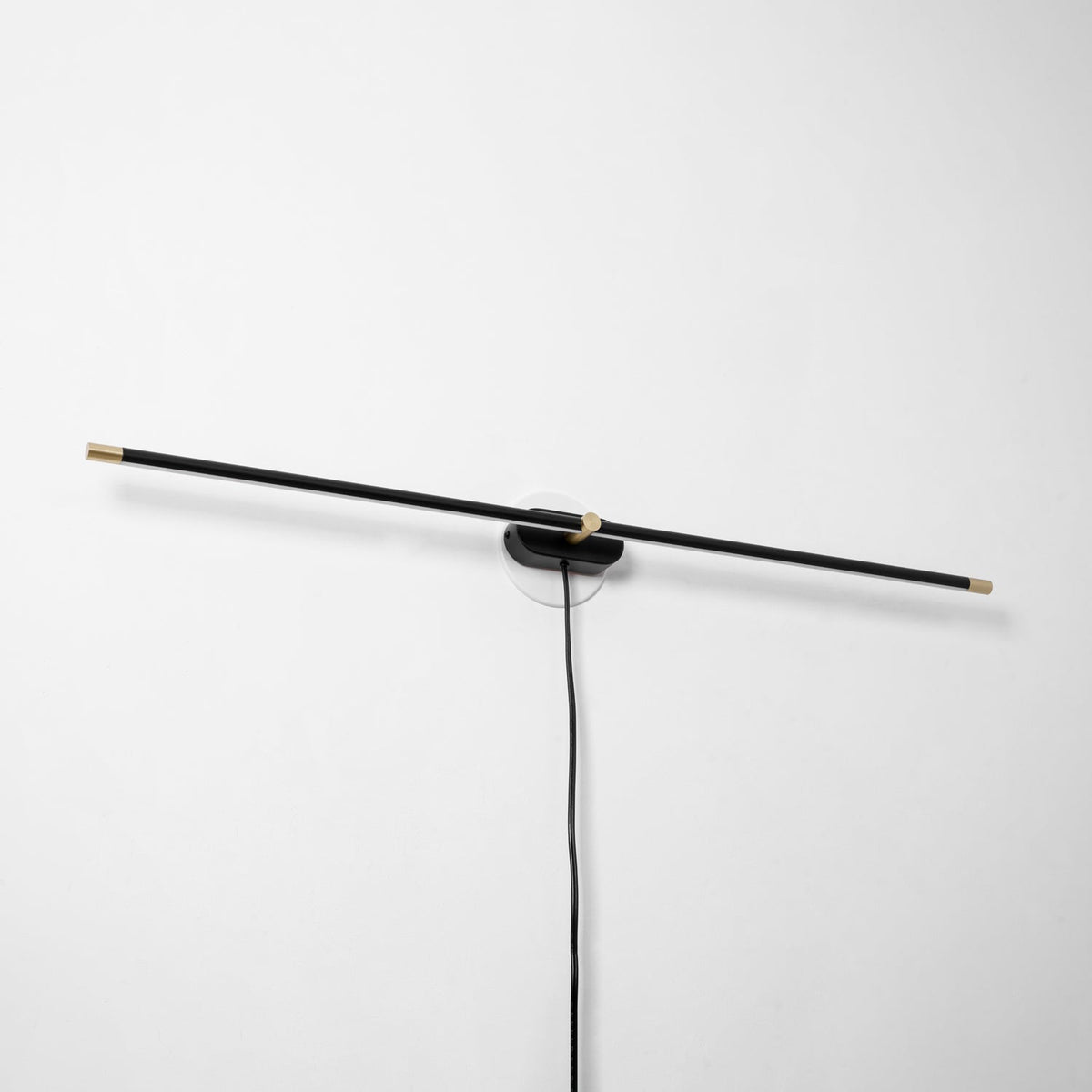 Plug In Wall Sconce, Minimalist Linear Wall Light, Warm Light, Gold, Dimmer Option