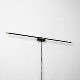 Plug In Wall Sconce, Minimalist Linear Wall Light, Warm Light, Gold, Dimmer Option