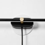 Plug In Wall Sconce, Minimalist Linear Wall Light, Warm Light, Gold, Dimmer Option