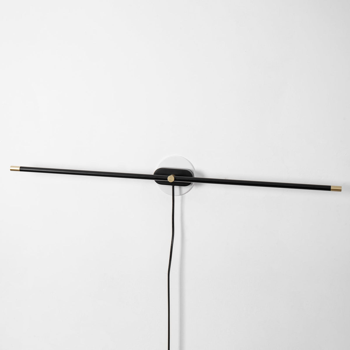 Plug In Wall Sconce, Minimalist Linear Wall Light, Warm Light, Gold, Dimmer Option
