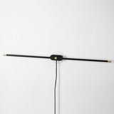 Plug In Wall Sconce, Minimalist Linear Wall Light, Warm Light, Gold, Dimmer Option