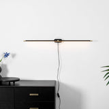 Plug In Wall Sconce, Minimalist Linear Wall Light, Warm Light, Gold, Dimmer Option