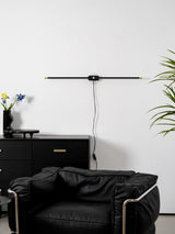 Plug In Wall Sconce, Minimalist Linear Wall Light, Warm Light, Gold, Dimmer Option