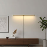 Plug In Wall Sconce, Minimalist Linear Wall Light, Warm Light, Gold, Dimmer Option