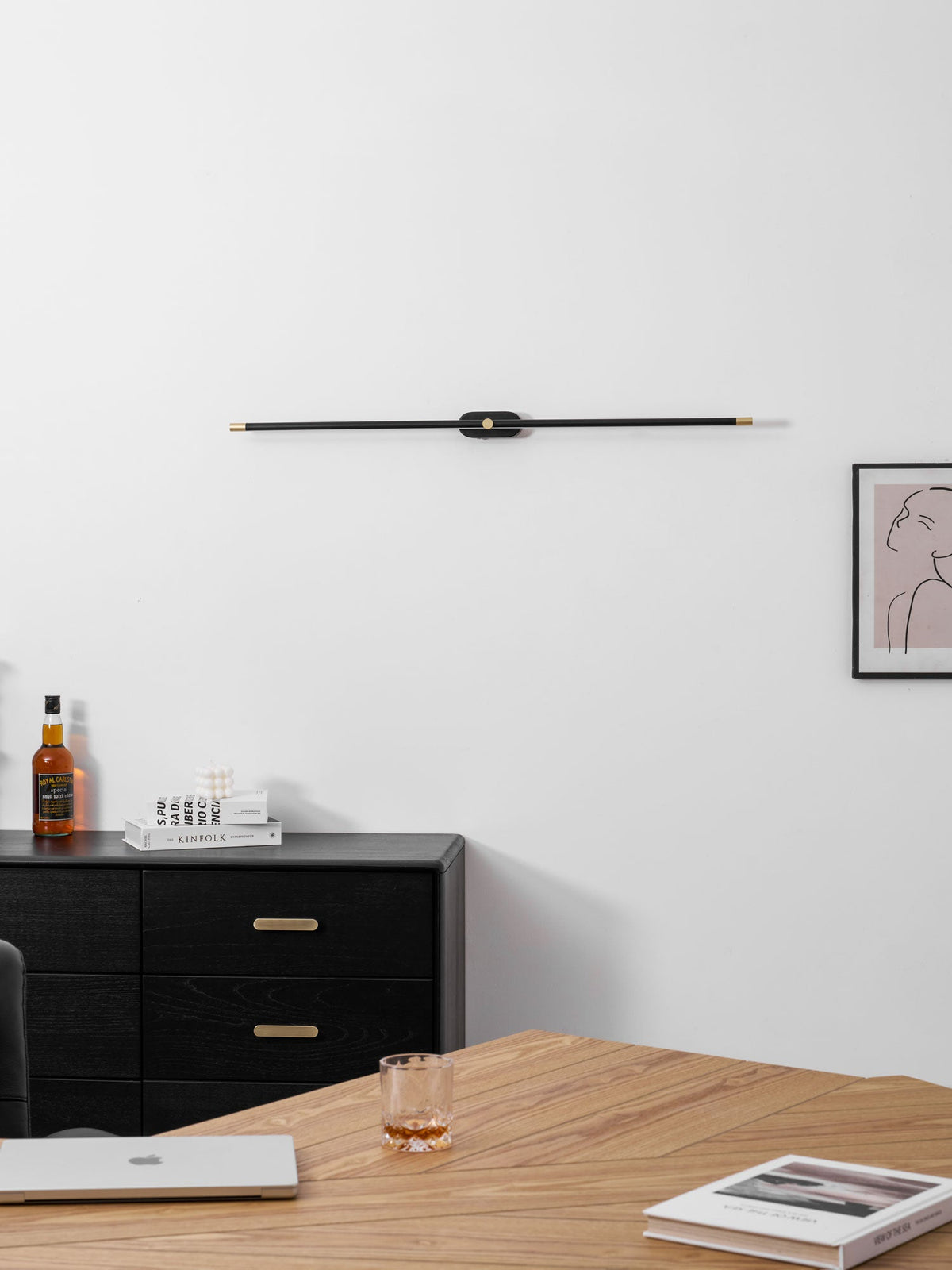 Eskil Sconces Wall Lights, Rechargeable Battery Operated Linear Wall Sconce, Remote, 3 Colors
