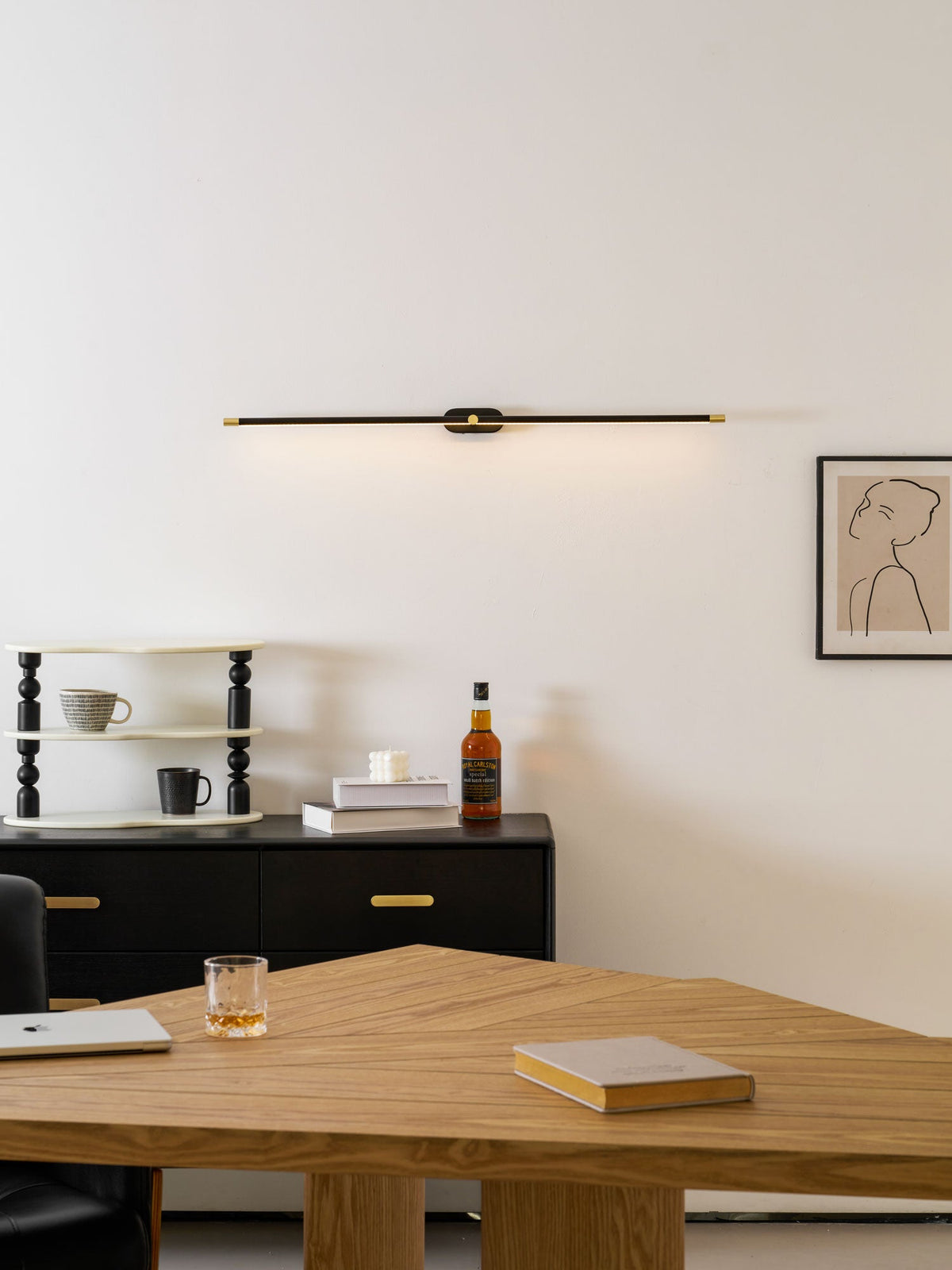 Eskil Sconces Wall Lights, Rechargeable Battery Operated Linear Wall Sconce, Remote, 3 Colors