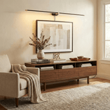 Plug In Wall Sconce, Minimalist Linear Wall Light, Warm Light, Gold, Dimmer Option