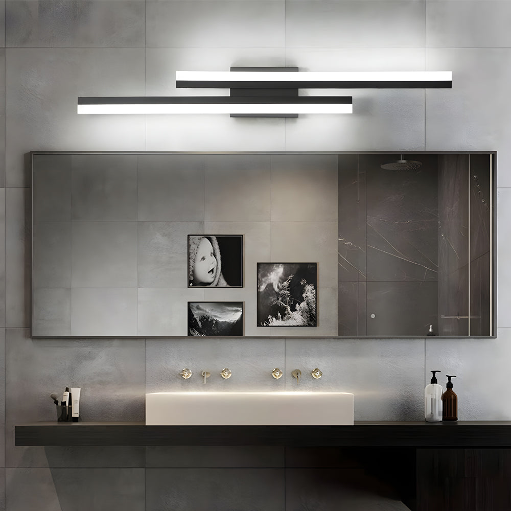Orla Asymmetric LED Bathroom Vanity Light Bar, Dual-Tube, 3-Color Temperature