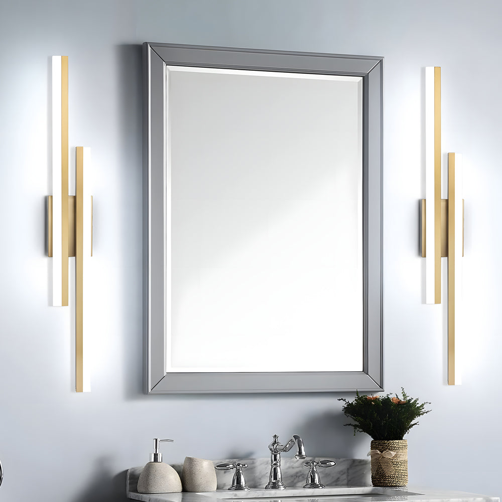 Orla Asymmetric LED Bathroom Vanity Light Bar, Dual-Tube, 3-Color Temperature