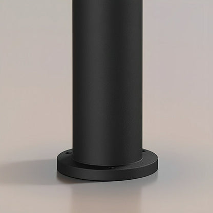 Weston Outdoor LED Post Light, Cylinder Garden Pillar Design, Reeded Shade, Waterproof