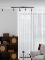 Eskil Spotlight Light, Natural Wood Beam Fixture, 1 to 5 Heads, Warm Light, Dimmable Option