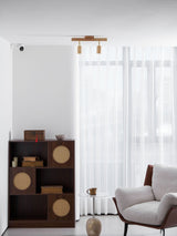 Eskil Spotlight Light, Natural Wood Beam Fixture, 1 to 5 Heads, Warm Light, Dimmable Option