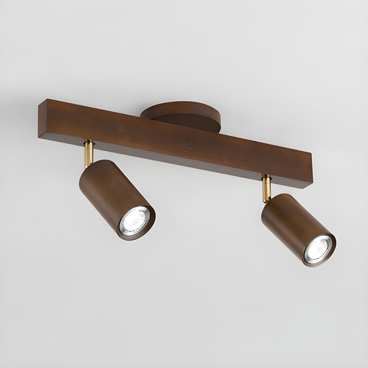 Eskil Spotlight Light, Natural Wood Beam Fixture, 1 to 5 Heads, Warm Light, Dimmable Option