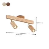 Eskil Spotlight Light, Natural Wood Beam Fixture, 1 to 5 Heads, Warm Light, Dimmable Option