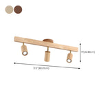 Eskil Spotlight Light, Natural Wood Beam Fixture, 1 to 5 Heads, Warm Light, Dimmable Option