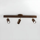 Eskil Spotlight Light, Natural Wood Beam Fixture, 1 to 5 Heads, Warm Light, Dimmable Option