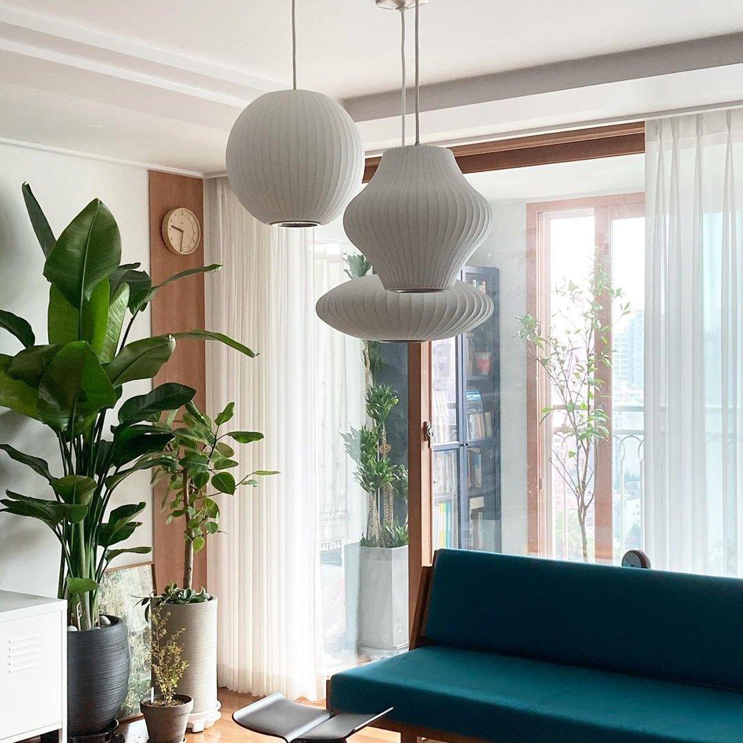 Eskil Island Kitchen Lighting Pendant, Crisscross Bubble Pendant Lighting, White, 11-31.5 in