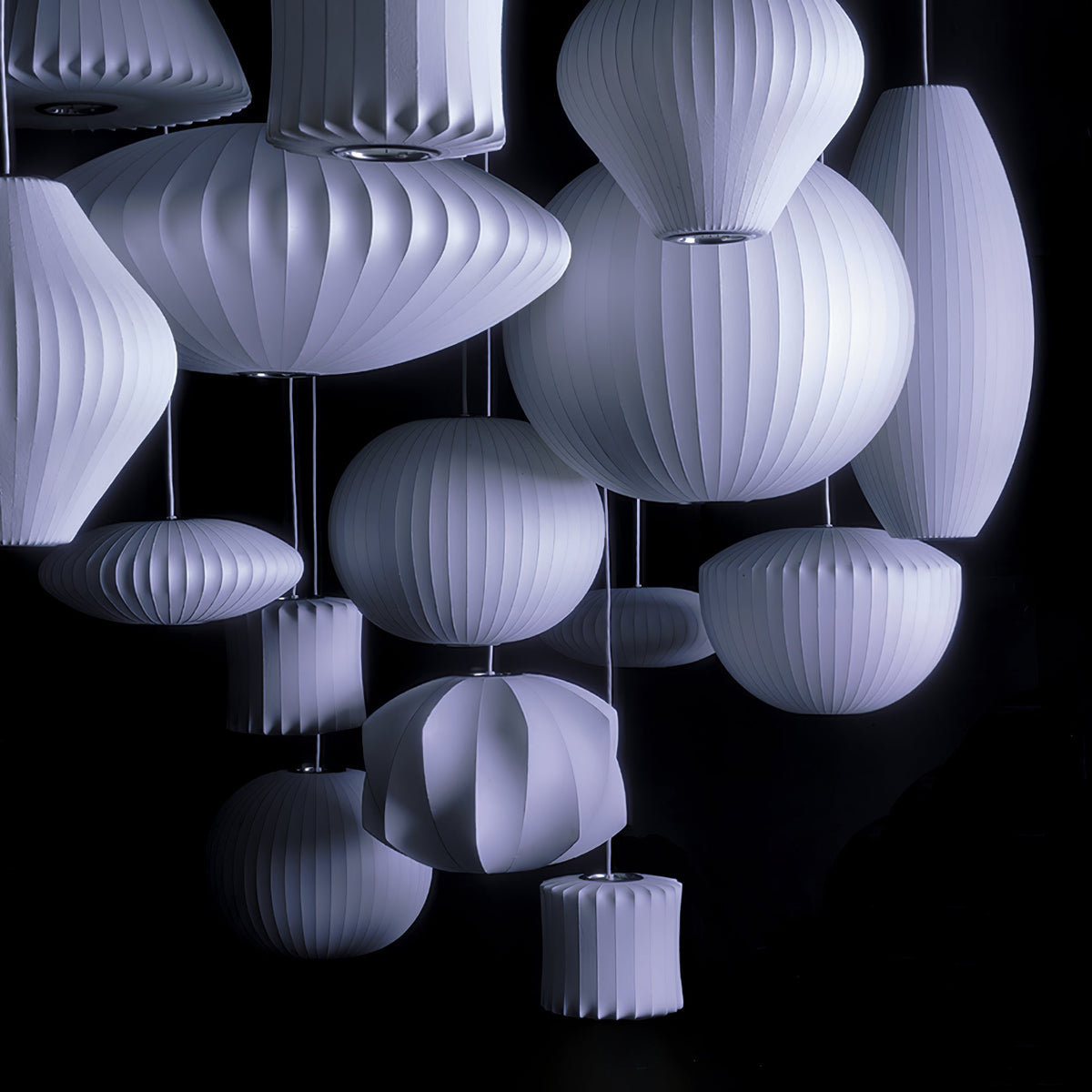 Eskil Island Kitchen Lighting Pendant, Crisscross Bubble Pendant Lighting, White, 11-31.5 in