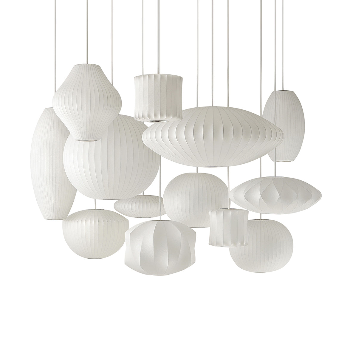 Eskil Island Kitchen Lighting Pendant, Crisscross Bubble Pendant Lighting, White, 11-31.5 in
