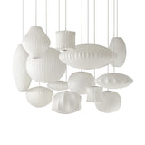 Eskil Island Kitchen Lighting Pendant, Crisscross Bubble Pendant Lighting, White, 11-31.5 in