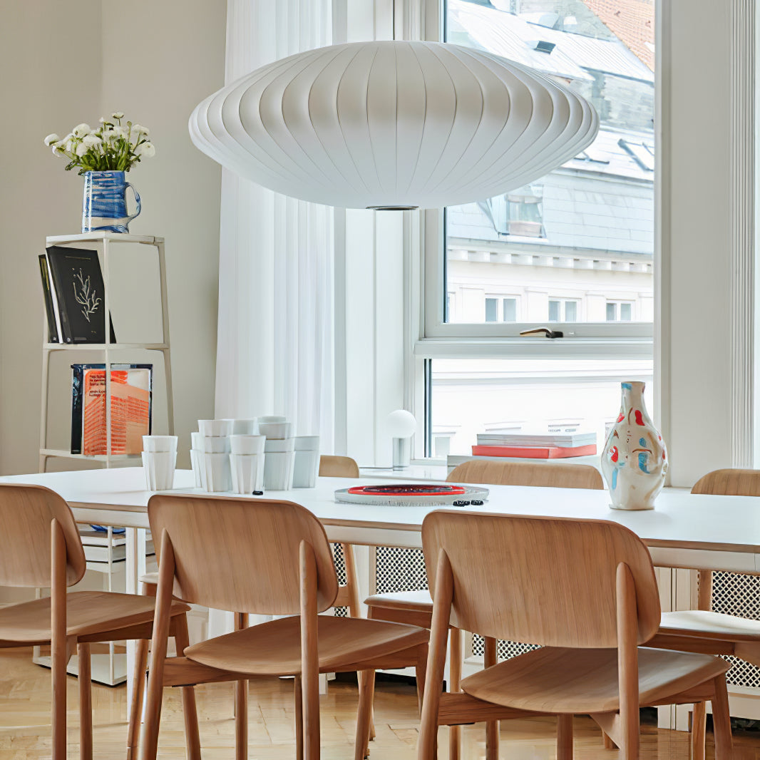 Eskil Island Kitchen Lighting Pendant, Crisscross Bubble Pendant Lighting, White, 11-31.5 in