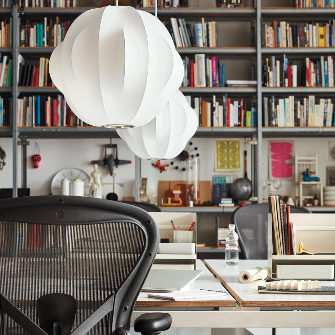 Eskil Island Kitchen Lighting Pendant, Crisscross Bubble Pendant Lighting, White, 11-31.5 in