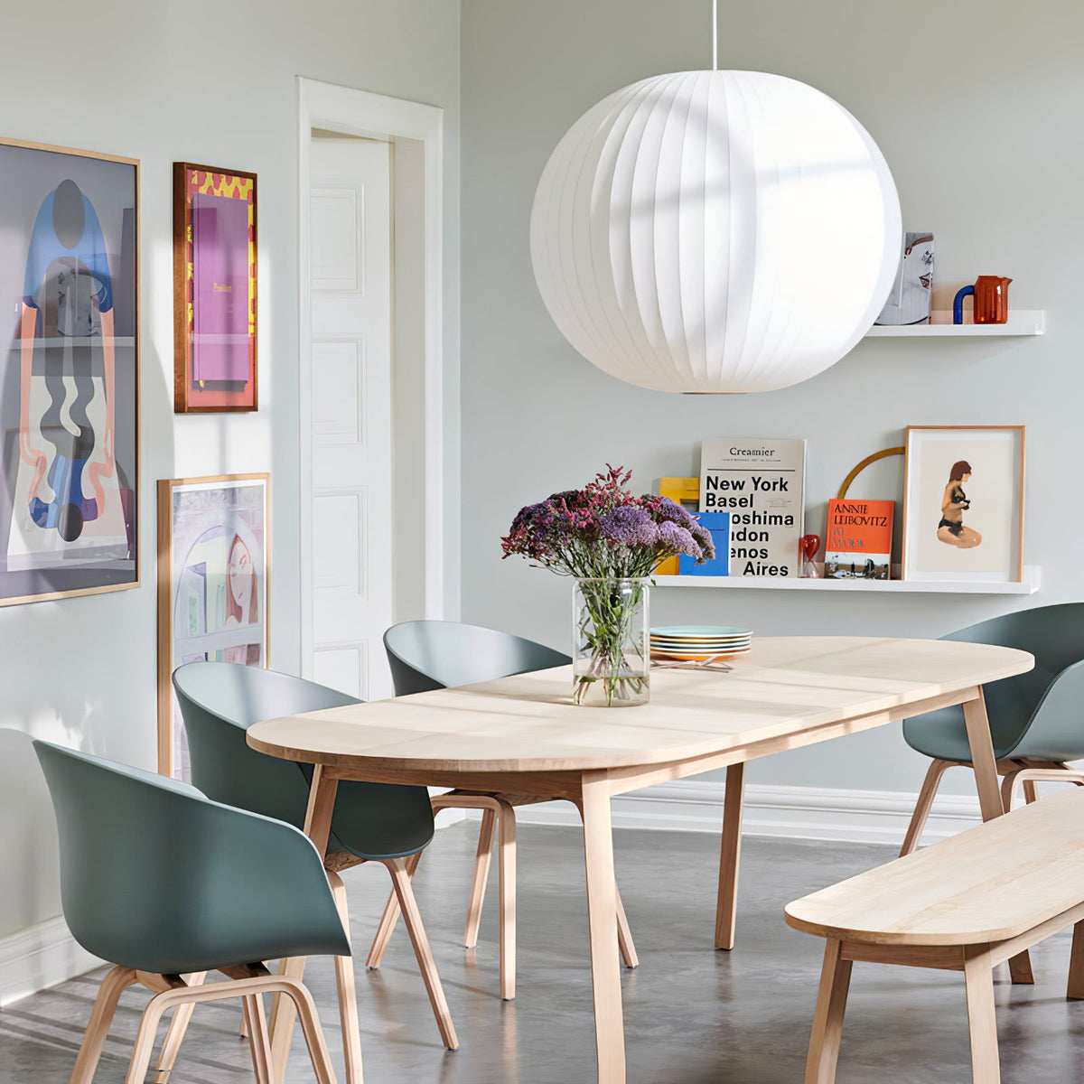 Eskil Island Kitchen Lighting Pendant, Crisscross Bubble Pendant Lighting, White, 11-31.5 in