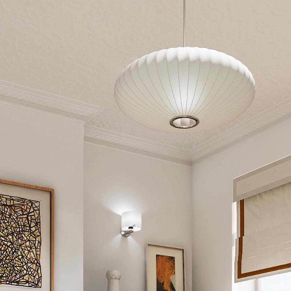 Eskil Island Kitchen Lighting Pendant, Crisscross Bubble Pendant Lighting, White, 11-31.5 in