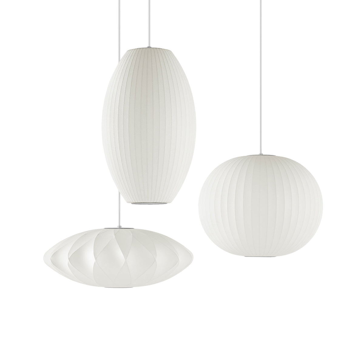 Eskil Island Kitchen Lighting Pendant, Crisscross Bubble Pendant Lighting, White, 11-31.5 in