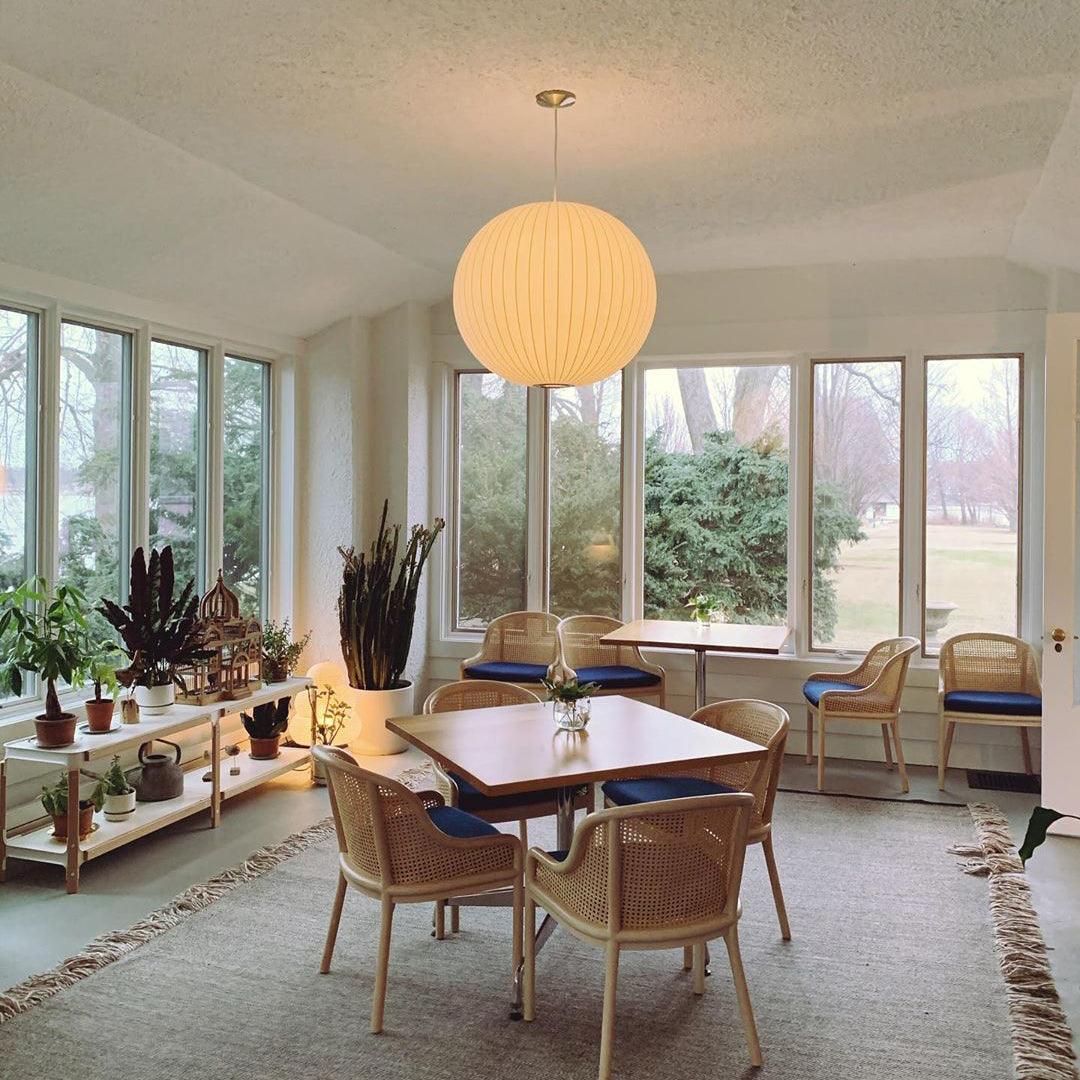 Eskil Island Kitchen Lighting Pendant, Crisscross Bubble Pendant Lighting, White, 11-31.5 in