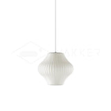 Eskil Island Kitchen Lighting Pendant, Crisscross Bubble Pendant Lighting, White, 11-31.5 in