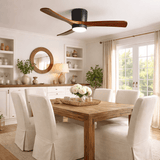 Eskil Ceiling Fan with Light, Wood Nordic Style, Integrated Warm Light, Indoor, 36 to 52 Inch
