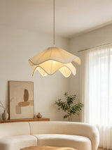 Odette Pendant Lighting, Ruffle Fabric Shade Pendant Light, Hardwired, Bedroom & Dining Room