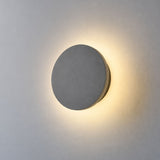 Aksel Outdoor Exterior Wall Lights, Micro-Cement Sconce, IP65 Waterproof, Halo LED Backlight