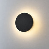 Aksel Outdoor Exterior Wall Lights, Micro-Cement Sconce, IP65 Waterproof, Halo LED Backlight