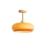 Eskil Ceiling Light Fixture, 11 Inch Ceiling Lamp, Natural Wood Color, Bedroom & Living Room