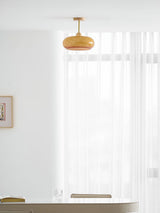 Eskil Ceiling Light Fixture, 11 Inch Ceiling Lamp, Natural Wood Color, Bedroom & Living Room