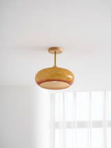 Eskil Ceiling Light Fixture, 11 Inch Ceiling Lamp, Natural Wood Color, Bedroom & Living Room