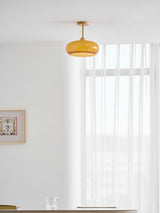 Eskil Ceiling Light Fixture, 11 Inch Ceiling Lamp, Natural Wood Color, Bedroom & Living Room