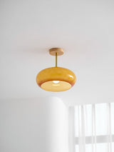 Eskil Ceiling Light Fixture, 11 Inch Ceiling Lamp, Natural Wood Color, Bedroom & Living Room